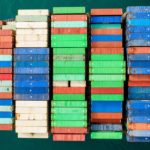 Colorful containers on a cargo ship